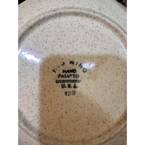 Vintage Red Wing Pottery Tampico Hand Painted Gravy Boat Underplate set - Picture 5 of 8